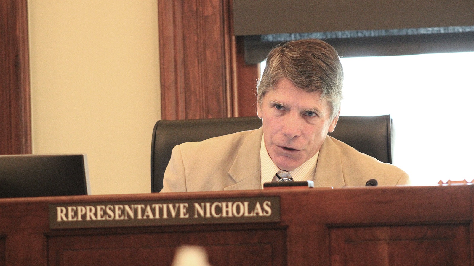 State Rep. Bob Nicholas, R-Cheyenne, during Wednesday's Joint Appropriations Committee meeting.