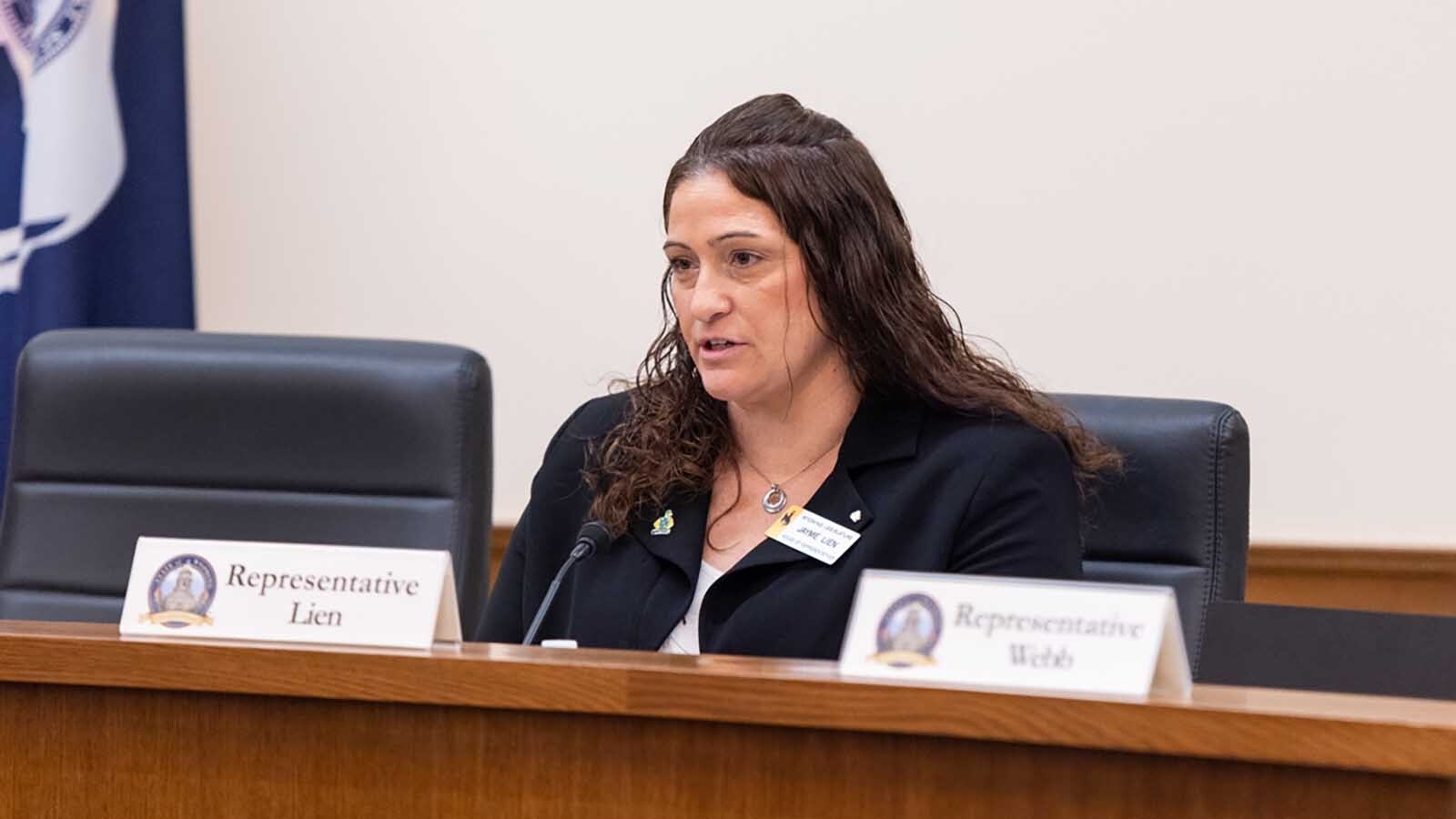 Rep. Jayme Lien, R-Casper, on the House Judiciary Committee Meeting during testimony on the kratom product regulation bill on Wednesday, Feb. 25, 2026, at the Capitol in Cheyenne.