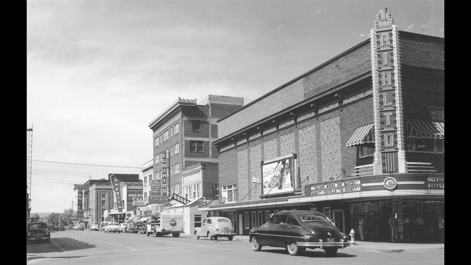 The Rialto as a downtown Casper fixture in 1953.