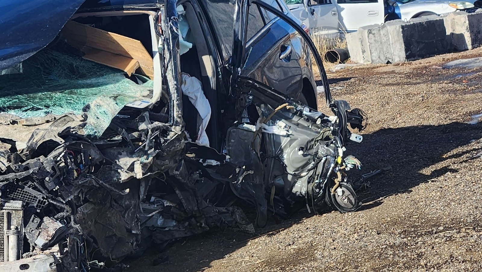 Richard King's vehicle after a head-on collision Nov. 30.