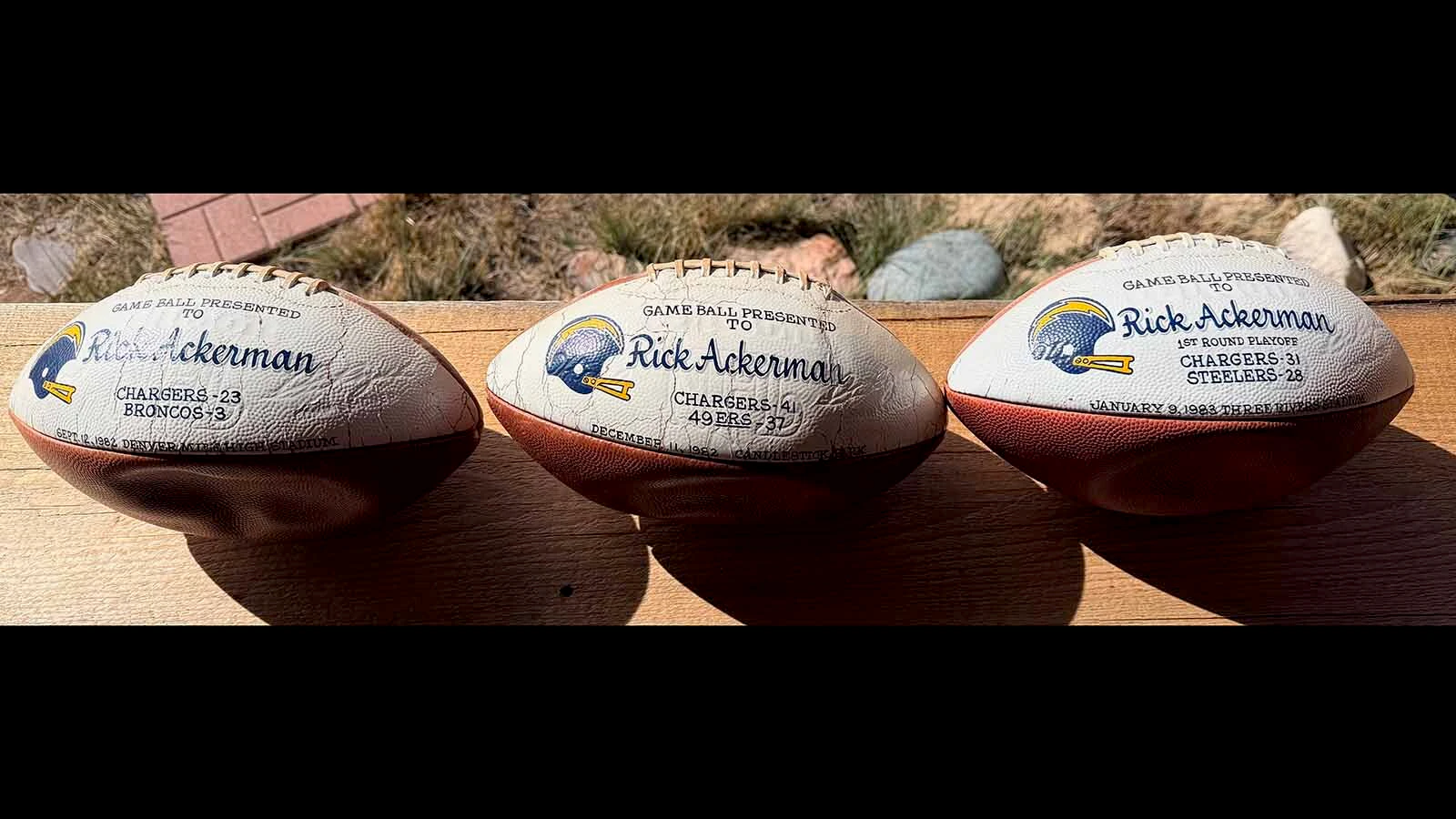 Rick Ackerman was given three game balls during his career as a reward for his stellar play in those contests.