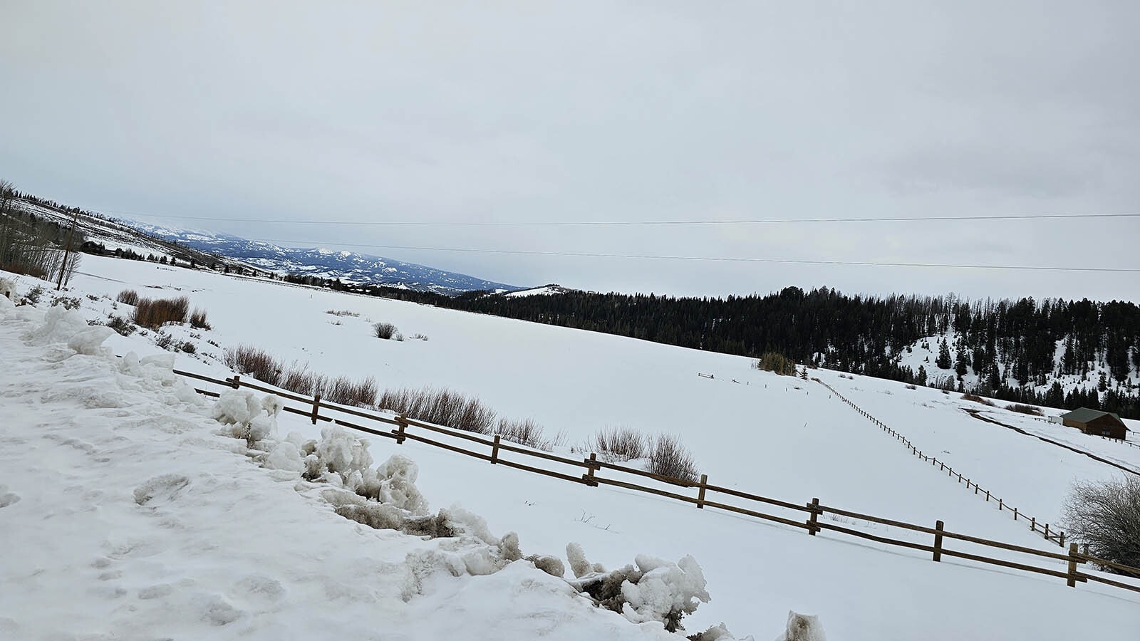 One of the property lines for the ranch Joe Ricketts owns in Sublette County. Ricketts is planning to build a resort in the area, which he has taken to calling "Little Jackson Hole."