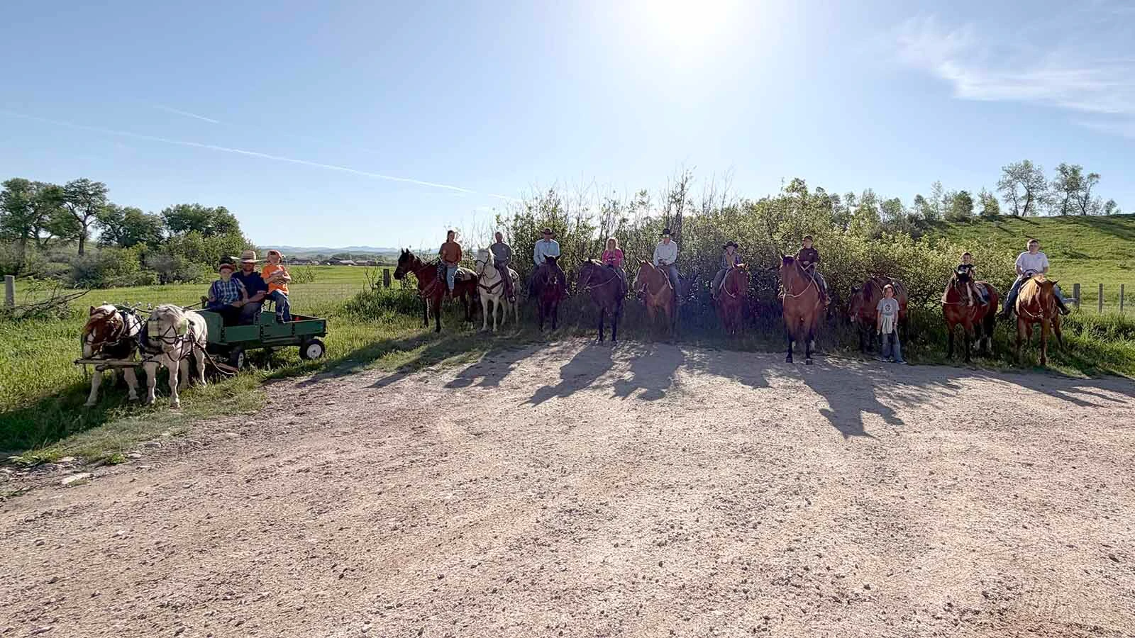 Kids who attend the one-room Slack school near Parkman, Wyoming, still ride horses to their schoolhouse on the first and last days of class.