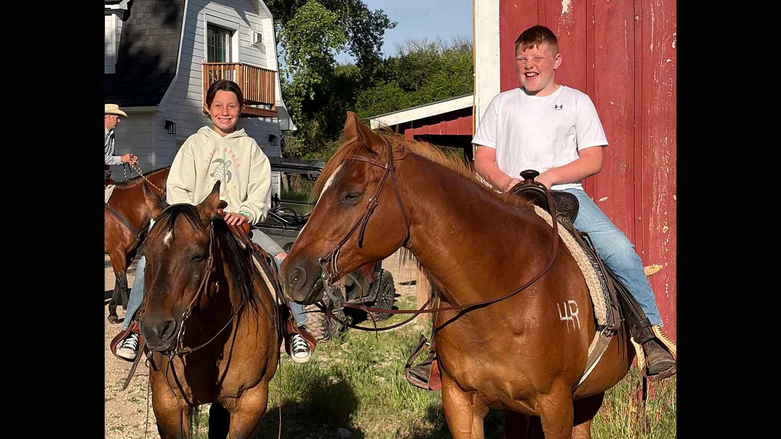 Kids who attend the one-room Slack school near Parkman, Wyoming, still ride horses to their schoolhouse on the first and last days of class.