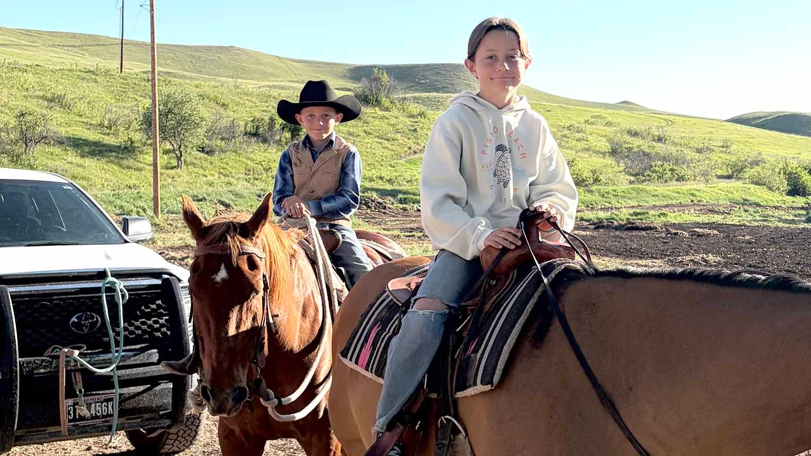 Kids who attend the one-room Slack school near Parkman, Wyoming, still ride horses to their schoolhouse on the first and last days of class.