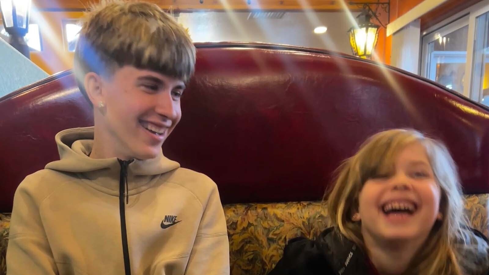 Rielly and his sister, Kinzlee, who is 7.