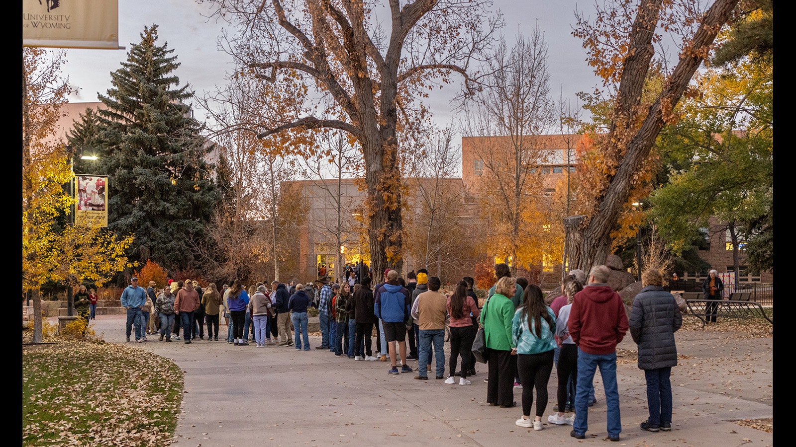 Riley Gaines drew people from all over the region to hear her speak on the University of Wyoming campus in Laramie on Tuesday.