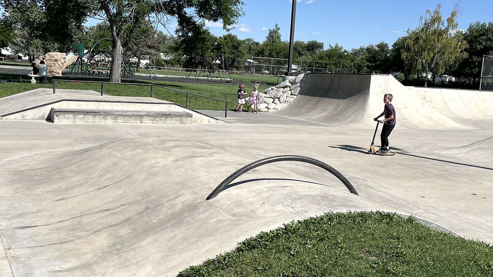 Kids play Wednesday afternoon at Riverton City Park.