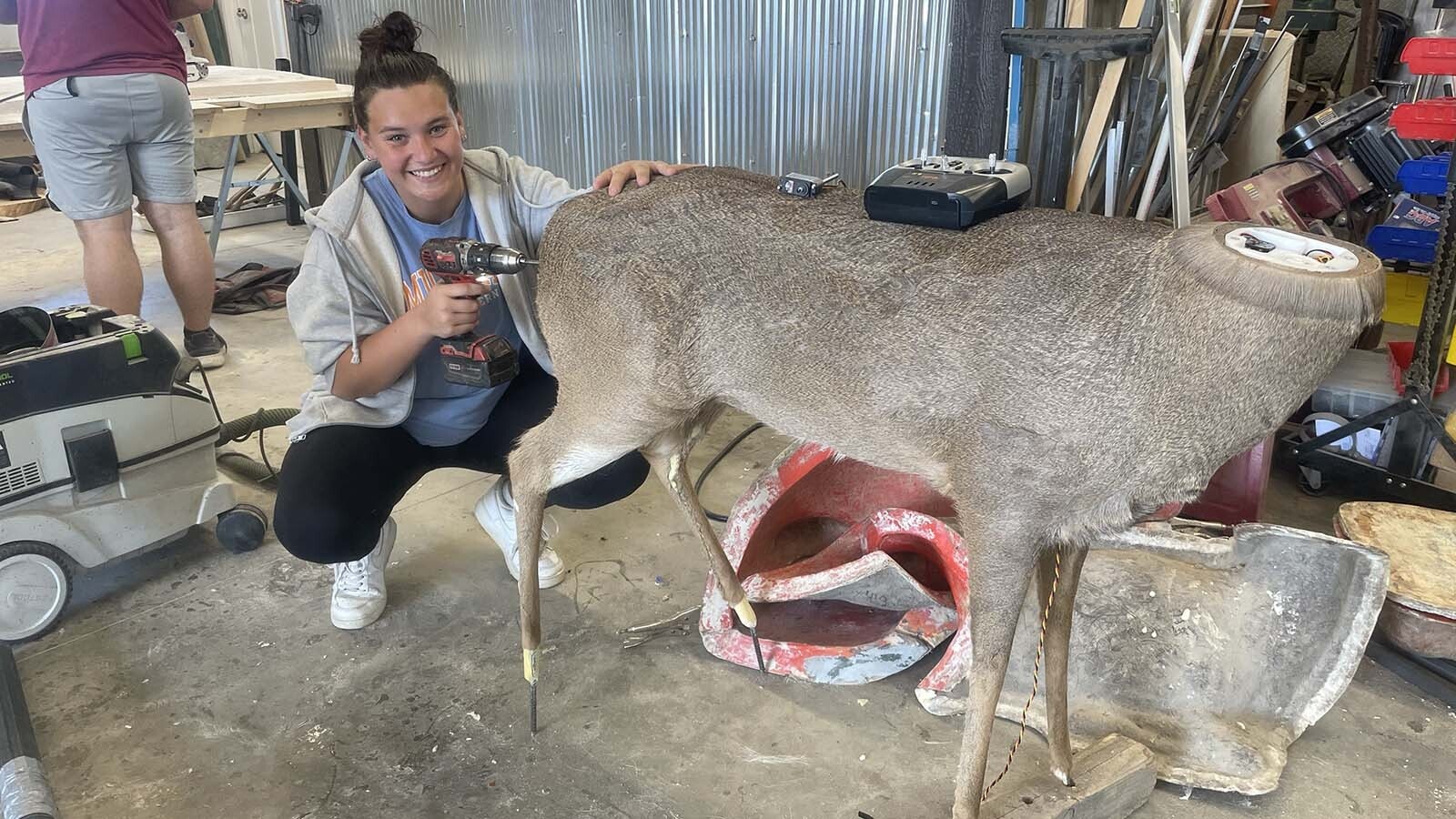 The Custom Robotic Wildlife shop in Kronenwetter, Wisconsin, builds robotic taxidermy decoys, which are used to catch people violating game laws, such as illegally shooting from roads.