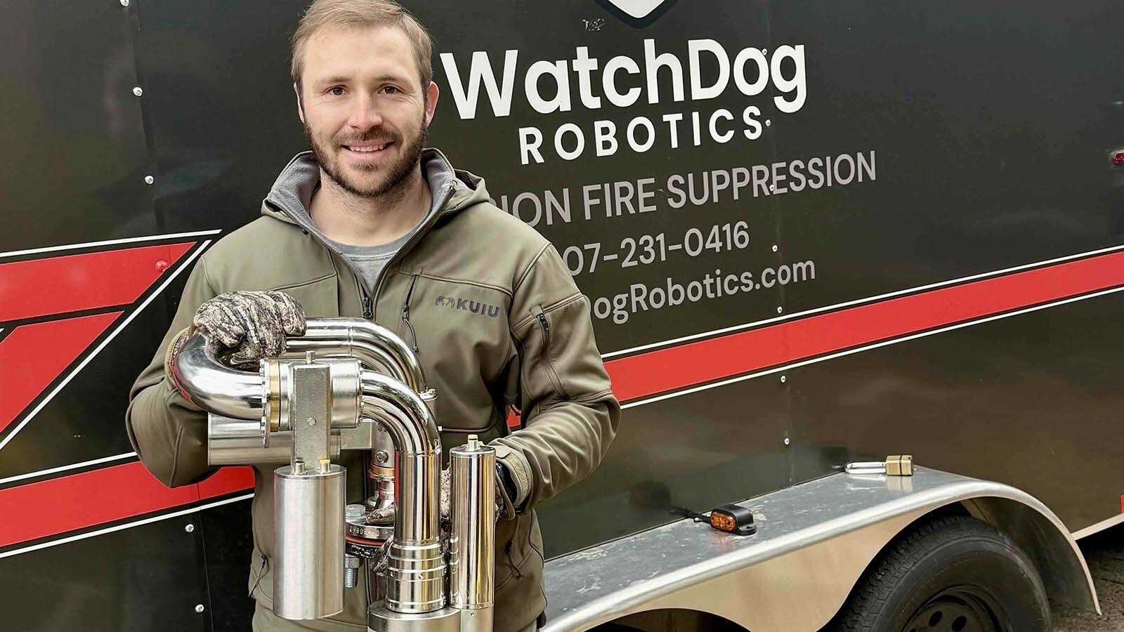 Ethan Pretsch of Jackson hopes his company’s robotic water turrets revolutionize fire suppression.