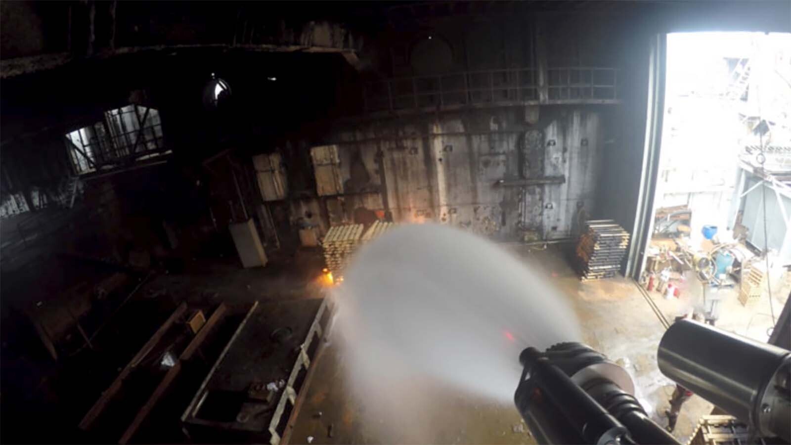 Robotic fire nozzles can be used to suppress many types of fires.