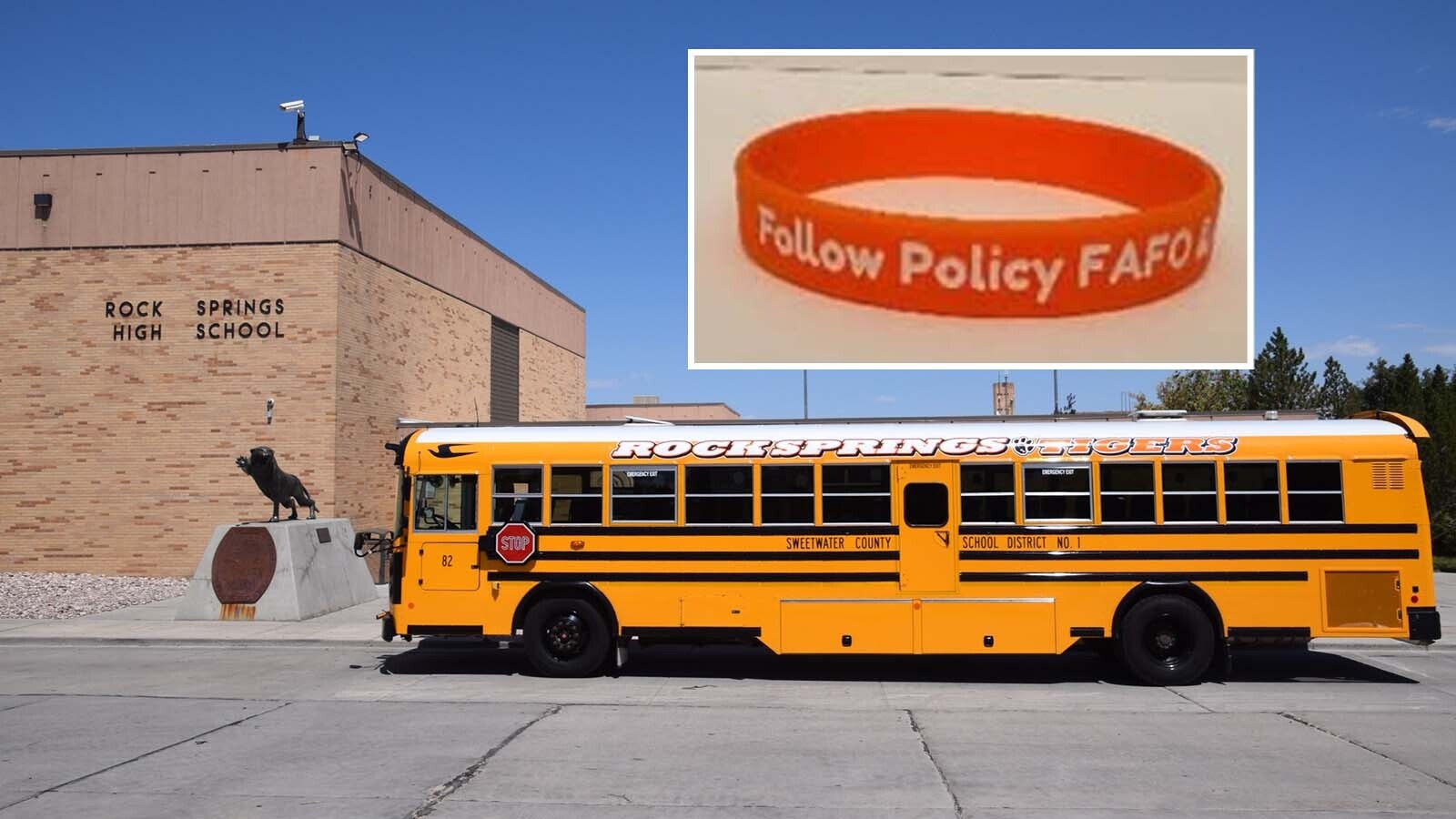 Sweetwater County School District No. 1 leadership is under fire after parents and community members on social media accused a Rock Springs High School administrator of wearing an orange wristband that includes acronyms that stand for vulgar phrases. 