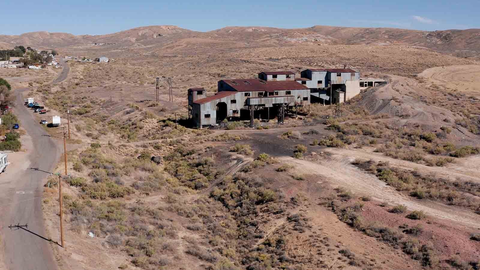 The Reliance coal tipple can be seen from an aerial view. Tipples like these were used to load coal for transport upon its removal from a mine.