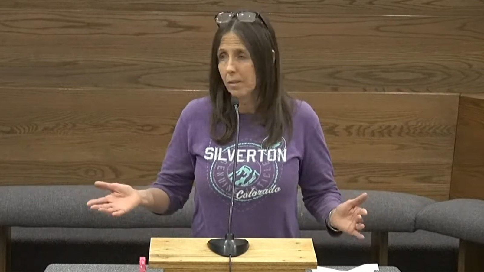 Laura McKee urges the Rock Springs City Council on Tuesday to not allow a drag queen story hour planned for to be held at a local theater.