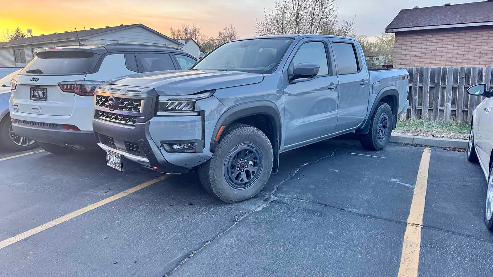 Cayden Aragon's truck had been hit and was damaged Monday morning. He doesn't know if it was related to an incident where an armed suspect was reportedly shot by a Sweetwater County deputy.