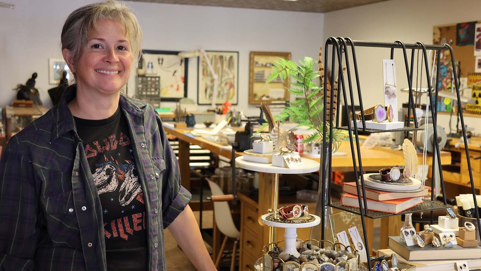 Rachel Hawkinson creates one-of-a-kind jewelry at her T. Hawk Studios in Casper.