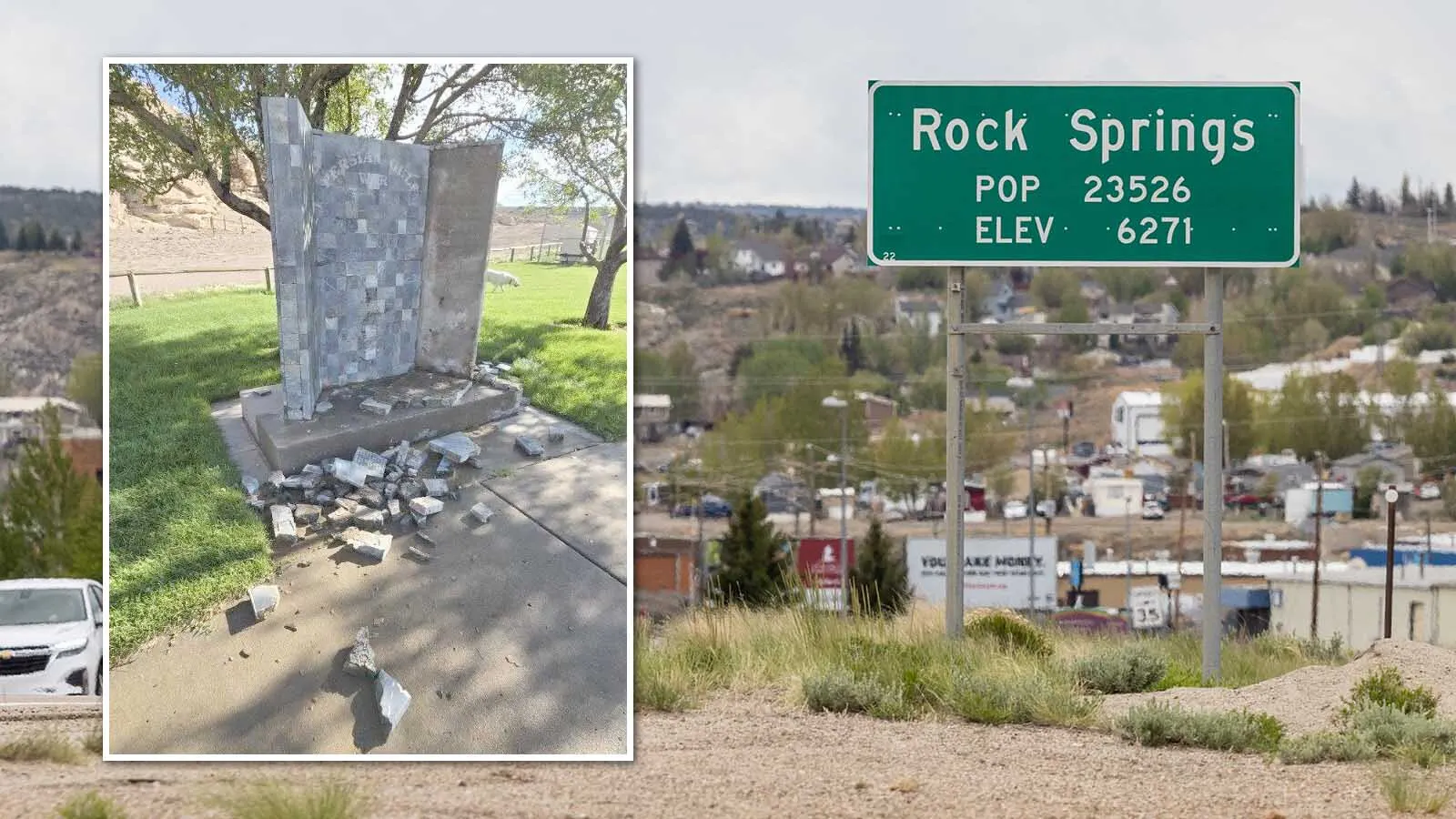 The good news is nobody vandalized the Persian Gulf War Memorial in Rock Springs. The bad news is that it crumbled anyway. “I was worried it was some little Communist teenager making a statement,” said one relieved resident.
