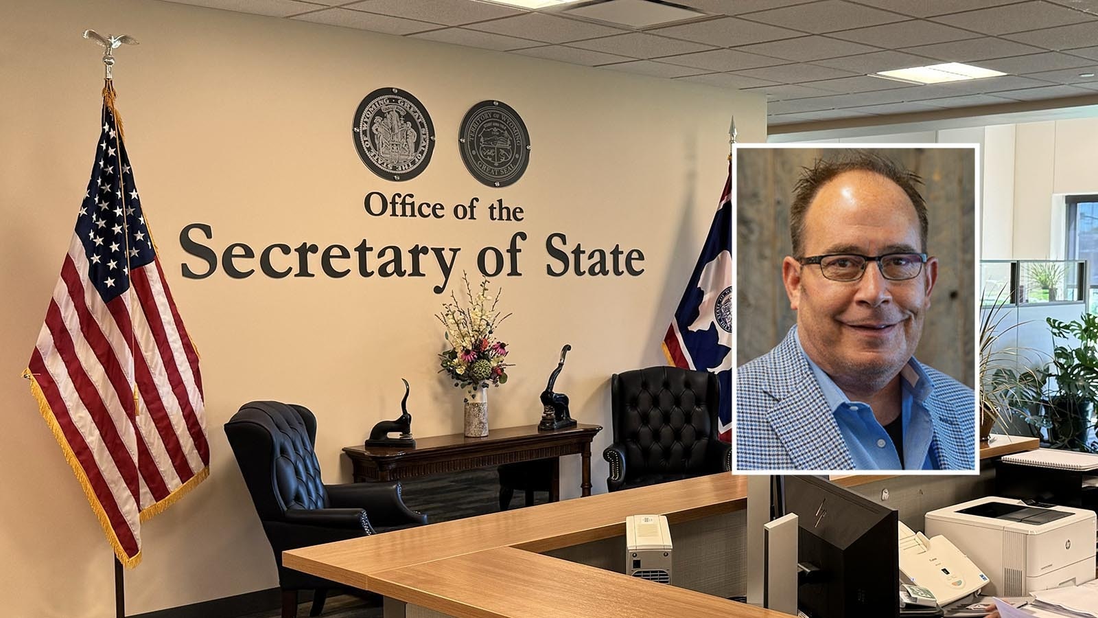 Rocky Case and the Wyoming Secretary of State's Office in Cheyenne.