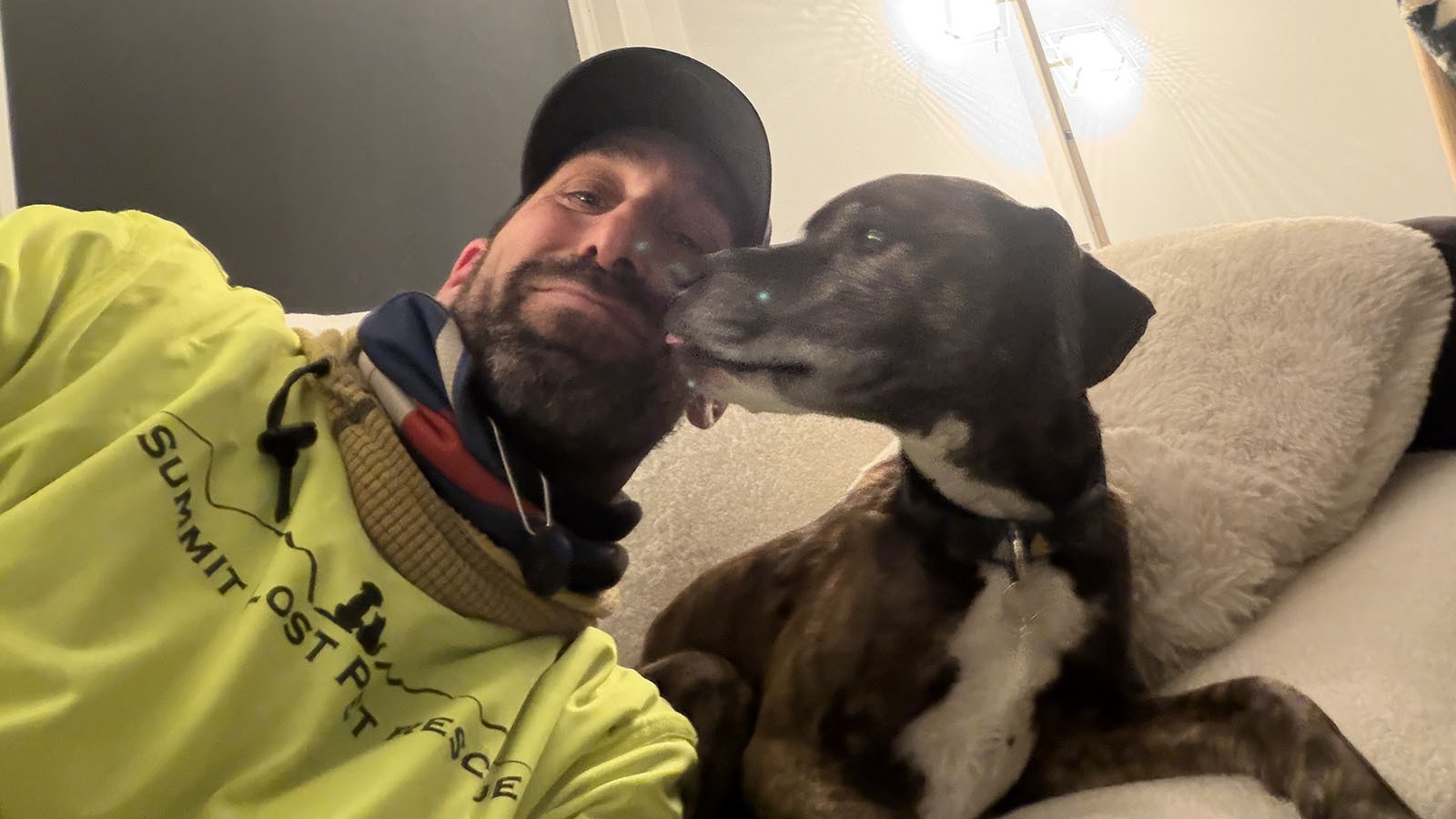 Rocky, a Labrador-boxer mix, escaped his harness during a walk near the mountain town of Montezuma, Colorado, on Dec. 28. He was rescued last week, having survived alone for 43 days in subzero nights and wolf territory.