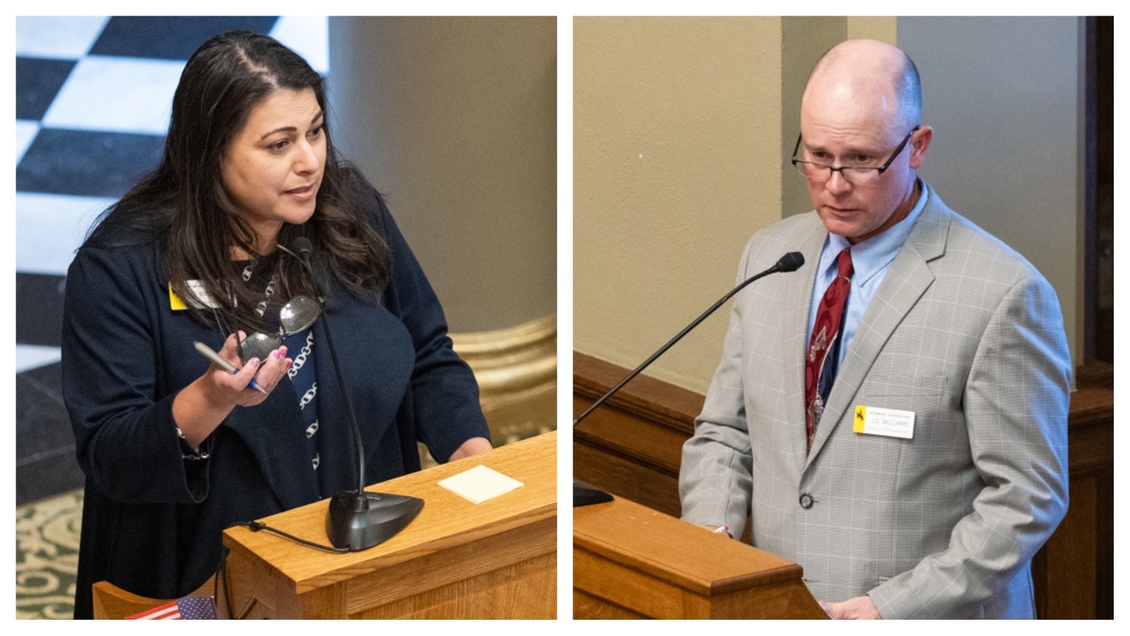 State Reps. Rachel Rodriguez-Williams, R-Cody, and J.D. Williams, R-Lusk.