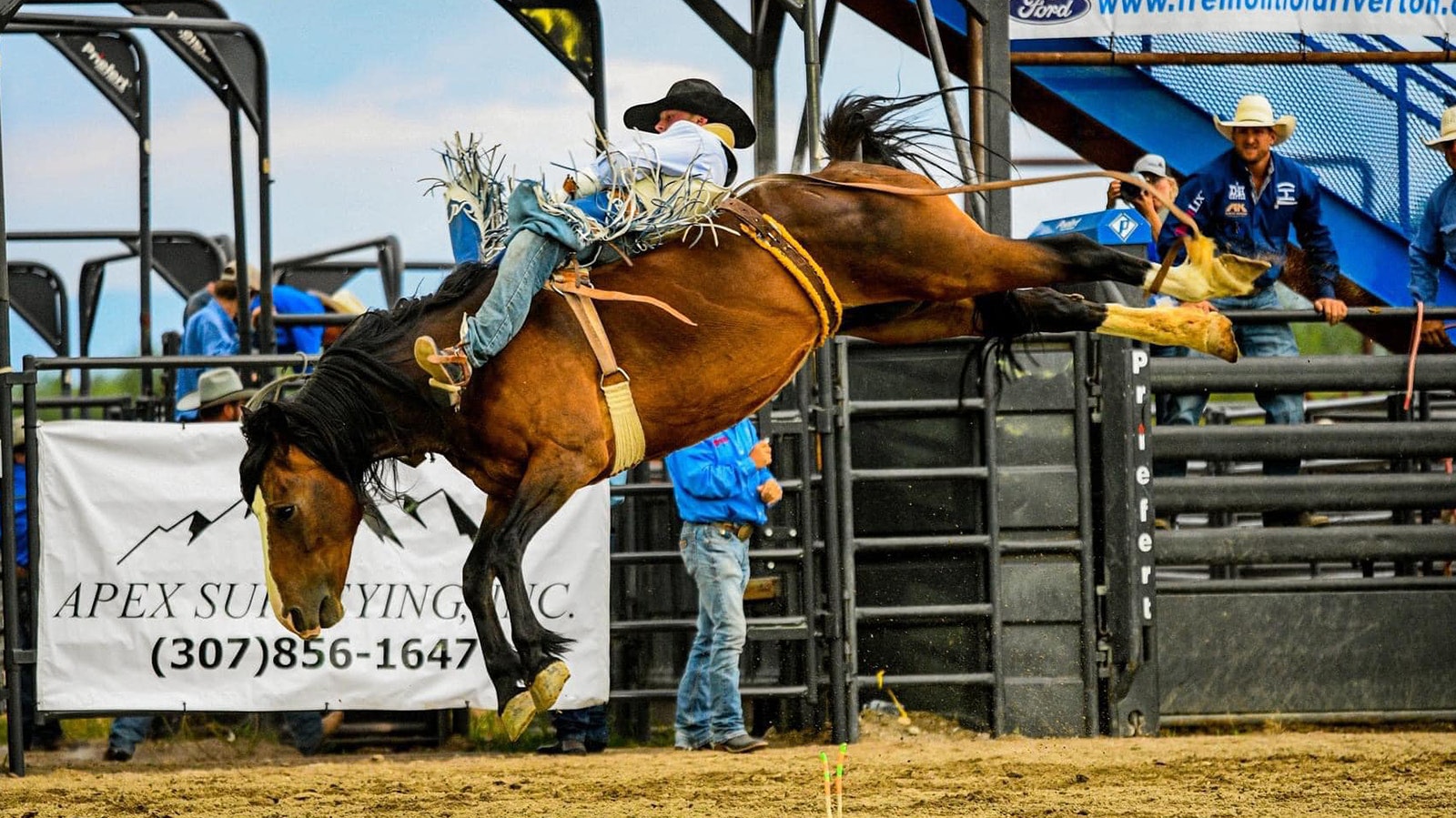 Roedy Farrell won the Riverton Pro Rodeo when he was 18 years old.