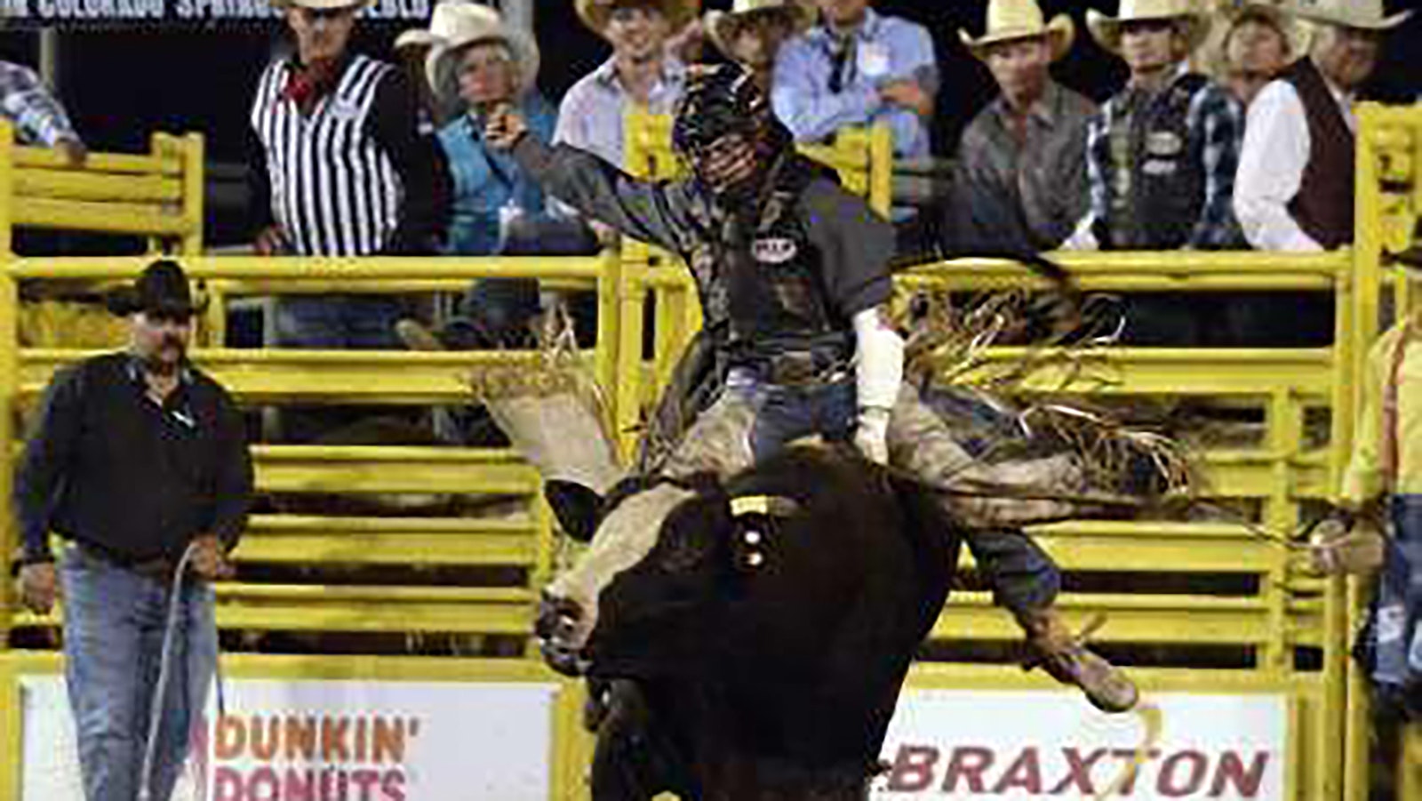 Will Farrell, who wanted his son Roedy to ride bulls, winning a PRCA rodeo Colorado Springs in 2012 with a 90-point ride. Will was a 2-time College National Bullriding champ, in 1999 and in 2002 while attending Chadron State College.