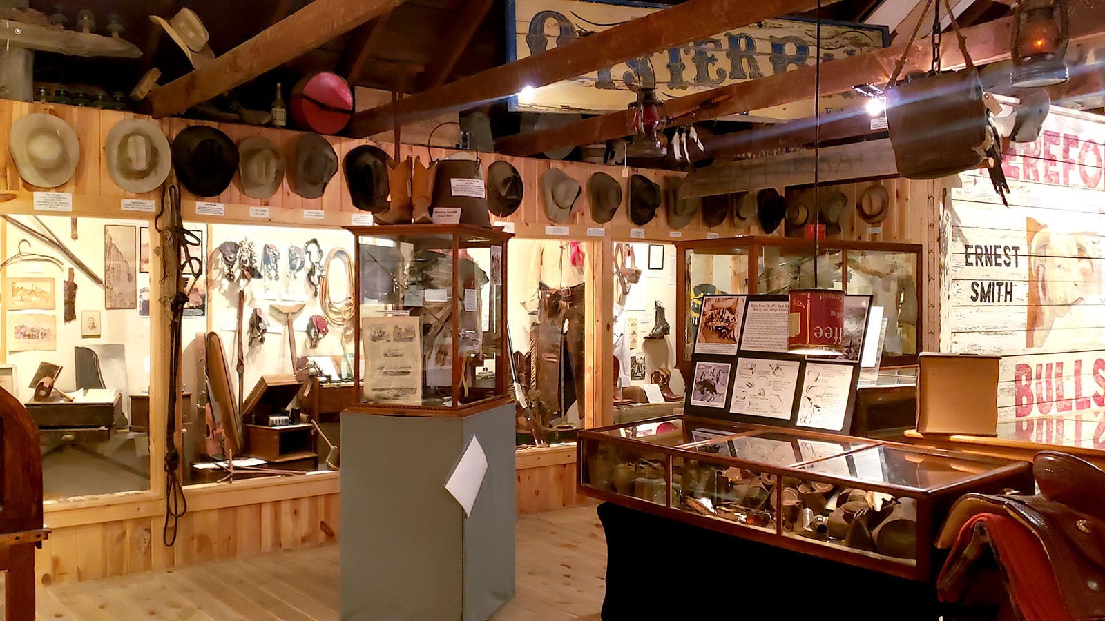 The back room of Rogues Gallery is a museum cram packed with artifacts from the West. The museum is free.