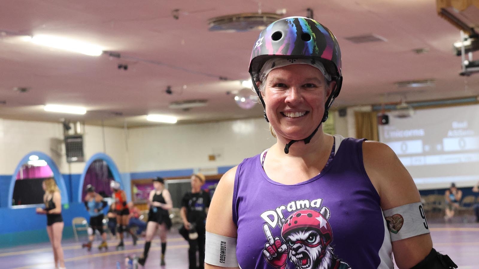 Casper pre-school teacher Melanie Tuck, 40, enjoys roller derby as means of exercise and letter her get her aggression out.