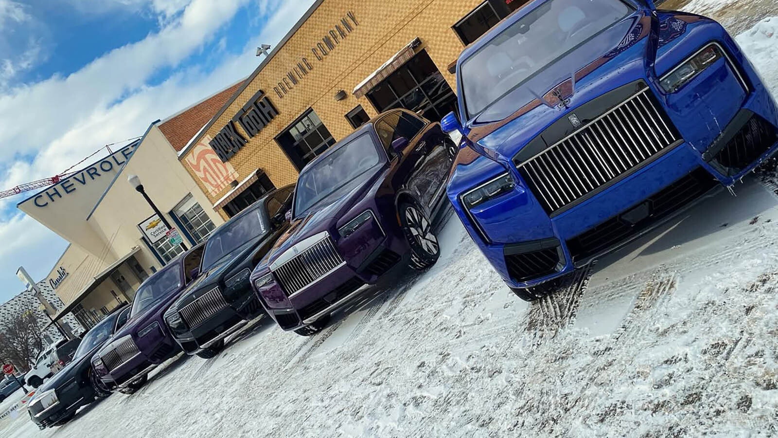 Four Rolls-Royce Cullinans and a Spectre were turning heads around Sheridan, Wyoming, this past weekend. Not everyone is a fan of the different kind of high-society cowboy attracted by the town’s annual WYO Winter Rodeo.