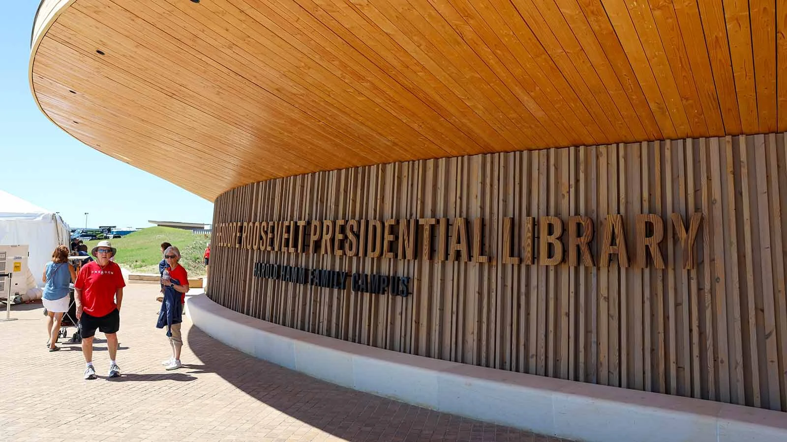 The new Theodore Roosevelt National Library in North Dakota offers a winding and interactive high-tech journey through the extraordinary life of America's 26th president. The building fits seamlessly into the prairie landscape that lured Roosevelt West.