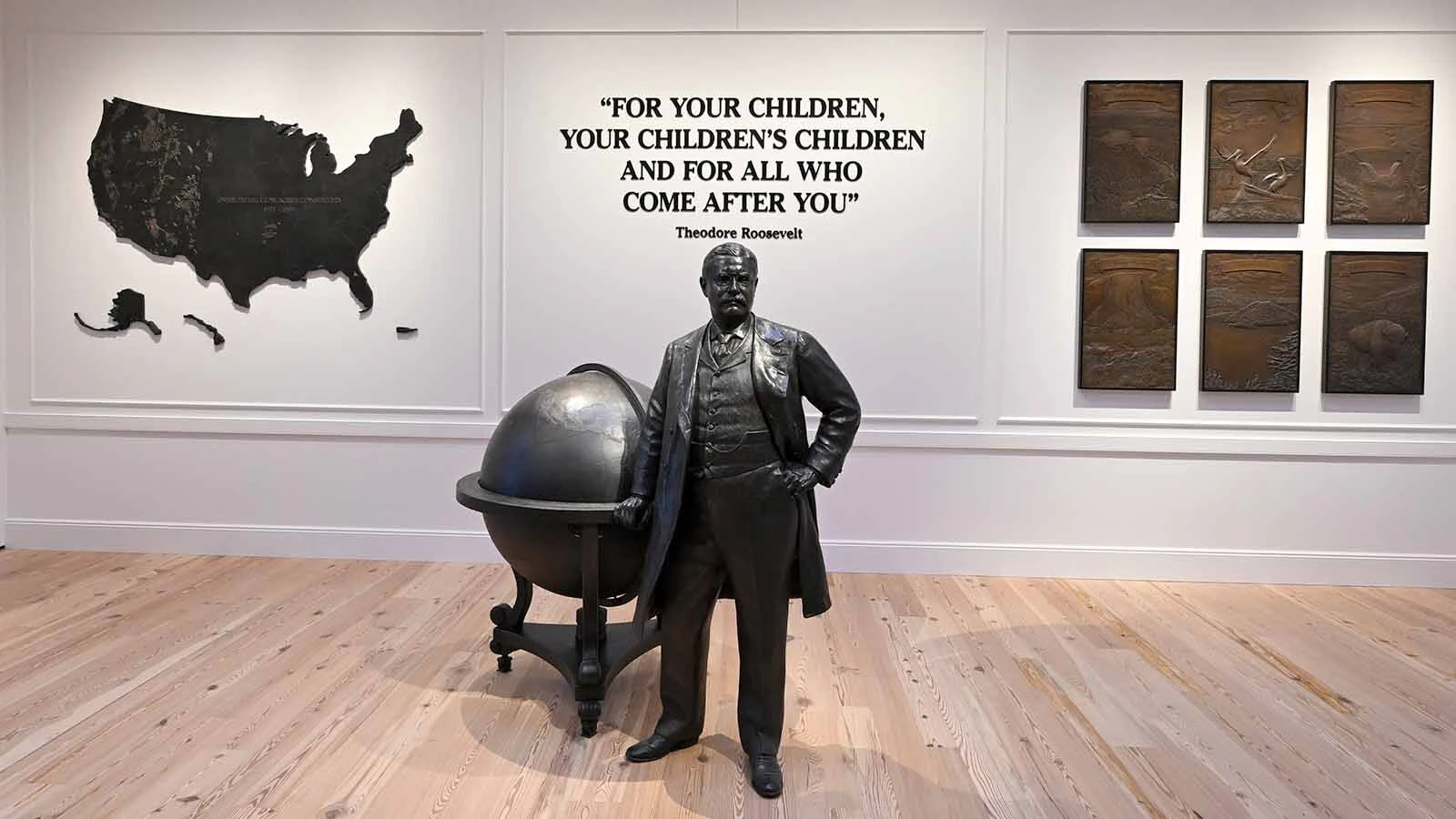 The new Theodore Roosevelt National Library in North Dakota offers a winding and interactive high-tech journey through the extraordinary life of America's 26th president. The building fits seamlessly into the prairie landscape that lured Roosevelt West.