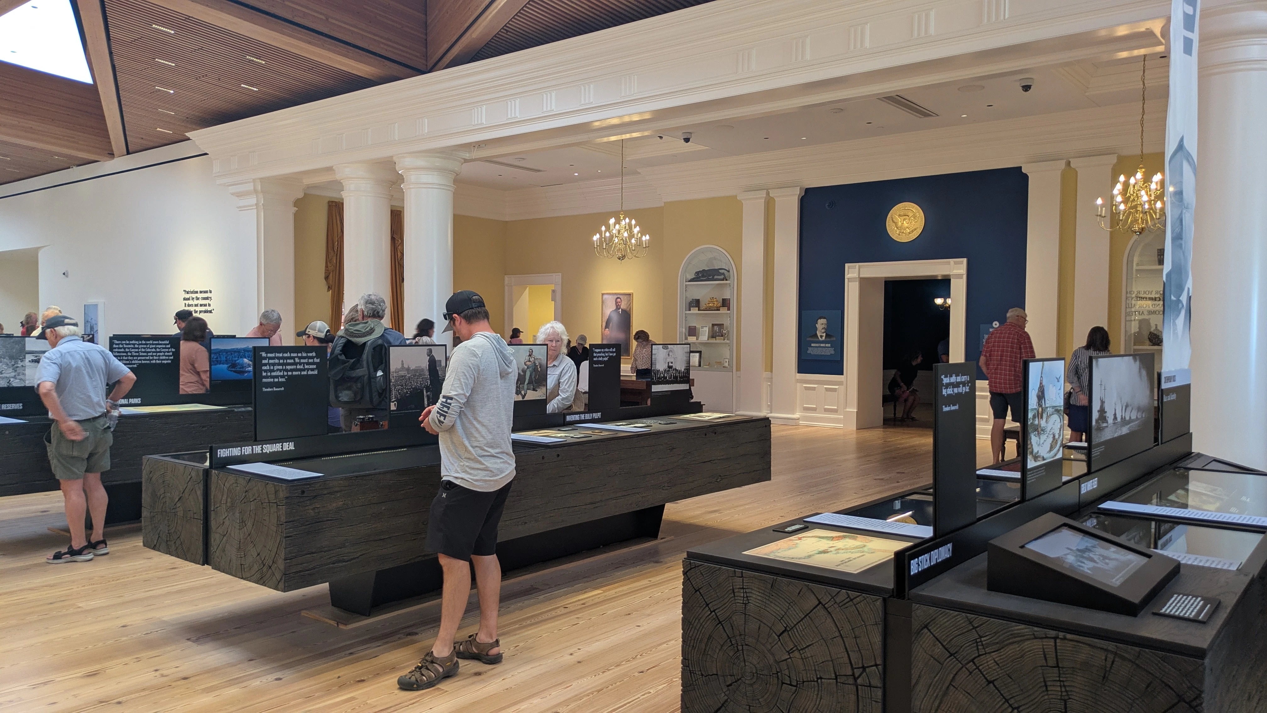 The new Theodore Roosevelt National Library in North Dakota offers a winding and interactive high-tech journey through the extraordinary life of America's 26th president. The building fits seamlessly into the prairie landscape that lured Roosevelt West.