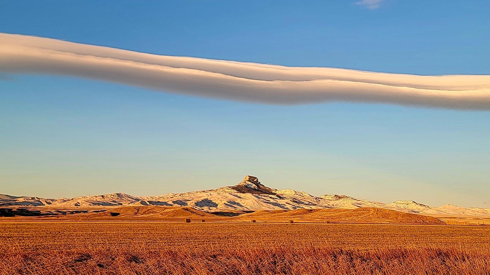 Powell resident Dave Varkony got this photo of a “ridiculously cool” rope could hovering over Heart Mountain on Sunday, Nov. 17, 2024.