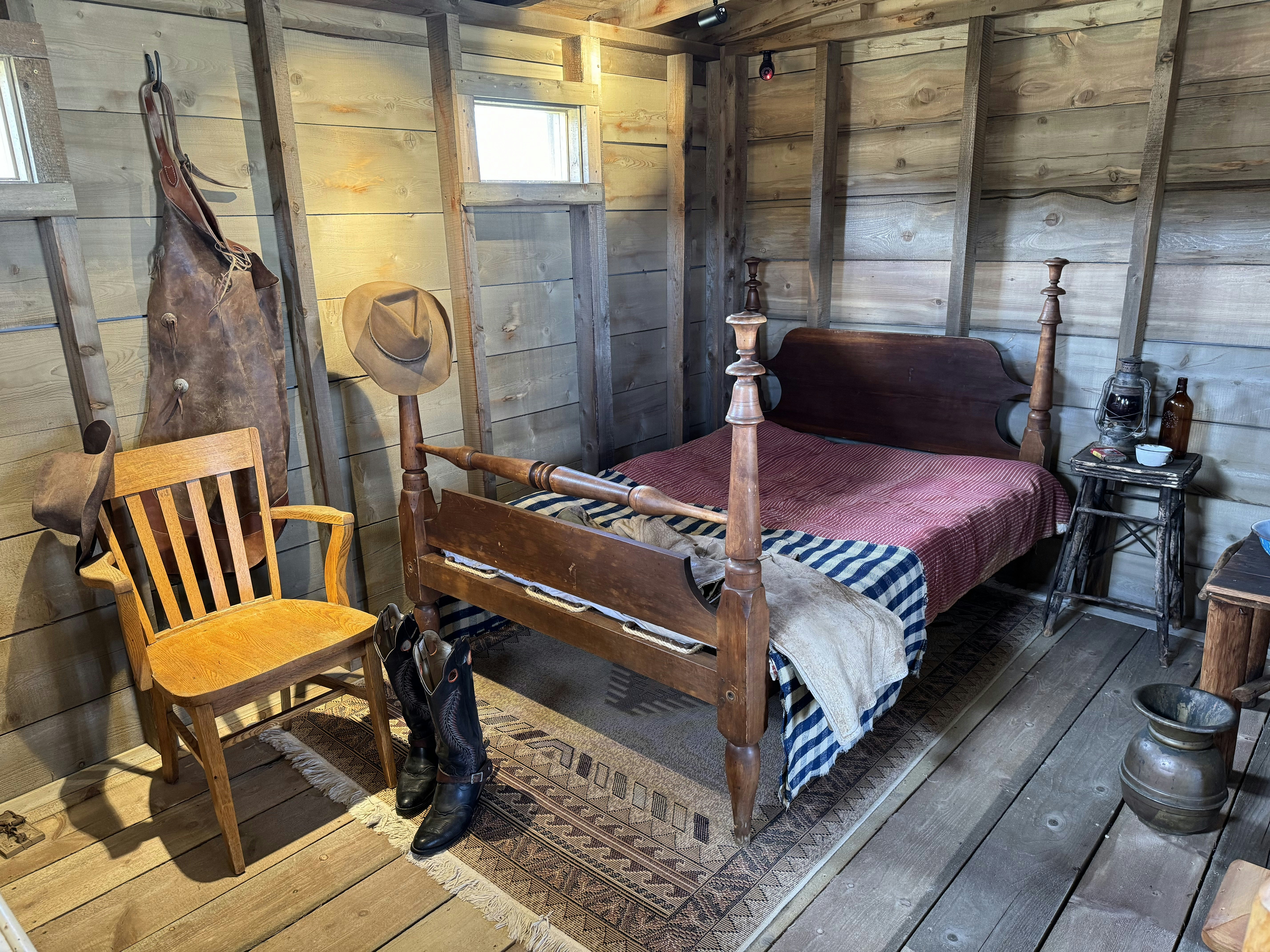 "The Crib" in the back of Rose Williams' Roadhouse and Brothel at Old Trail Town. Butch Cassidy might have enjoyed an intimate encounter in this spot, as he was a known visitor of the brothel when it stood in Arland in the 1890s.