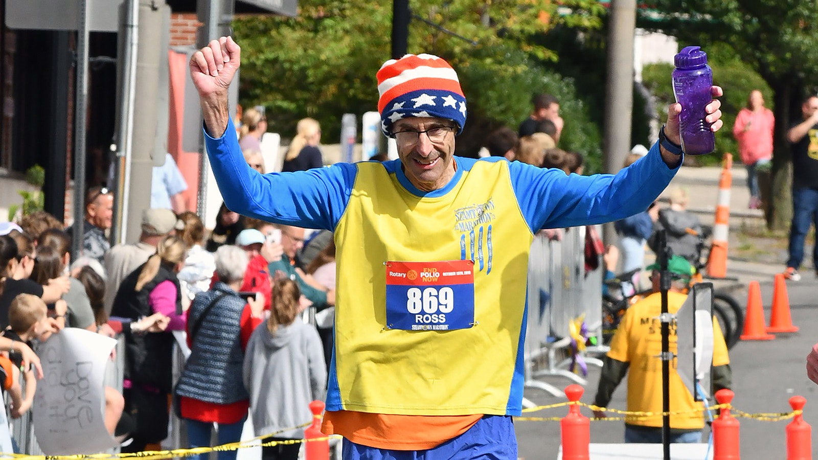 A runner for much of his life, Schriftman still puts in miles on roads around Casper. Here he competes in the Steam Town Marathon in Scranton, Pennsylvania.
