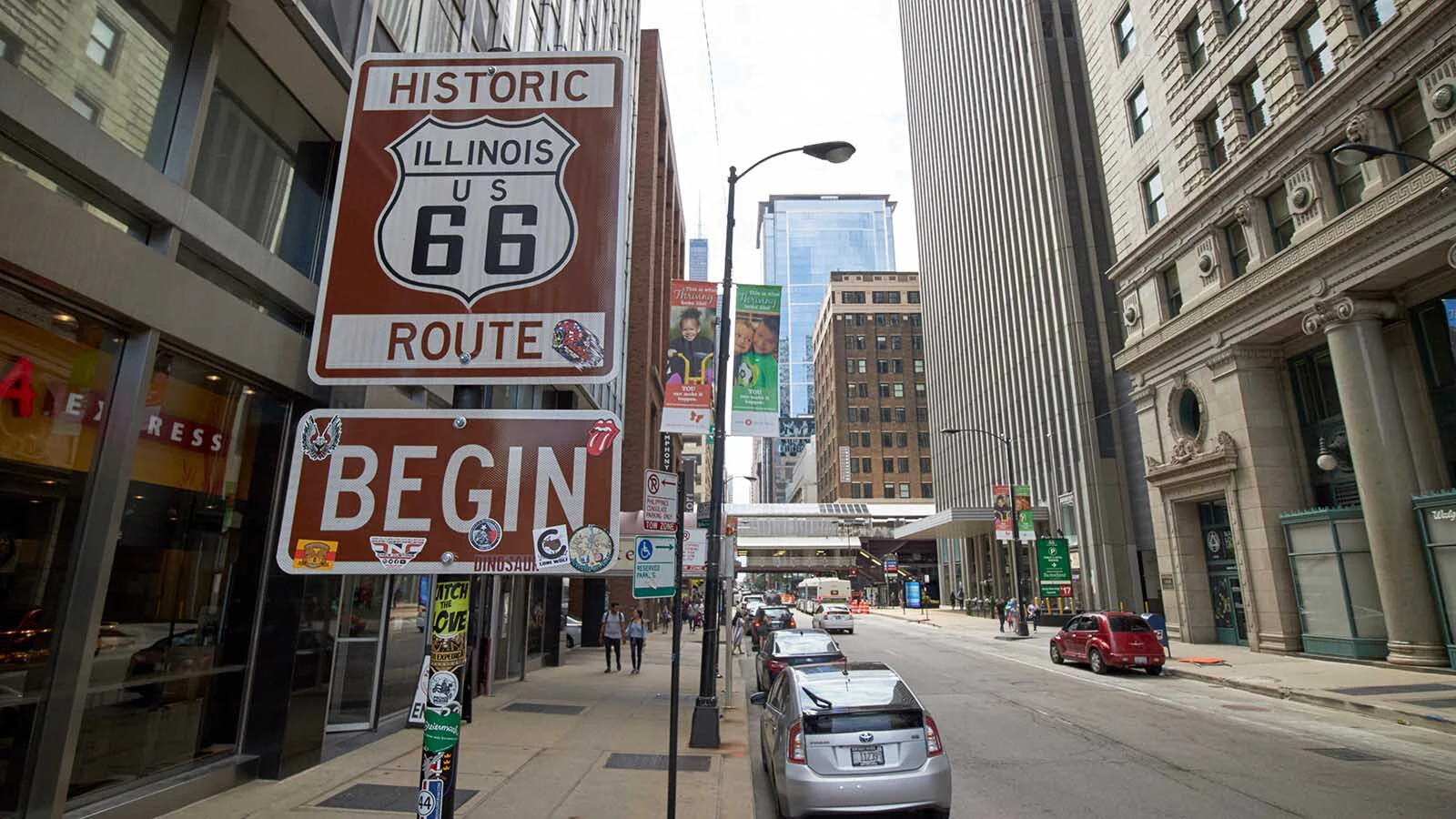 Historic U.S. Route 66 starts in Chicago, Illinois.