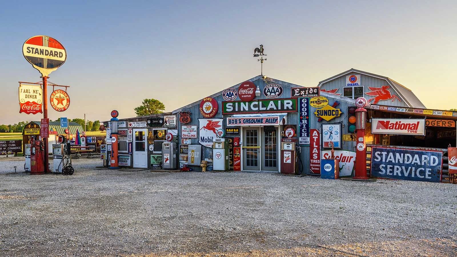 Bob's Gasoline Alley on Route 66 in Cuba, Missouri.