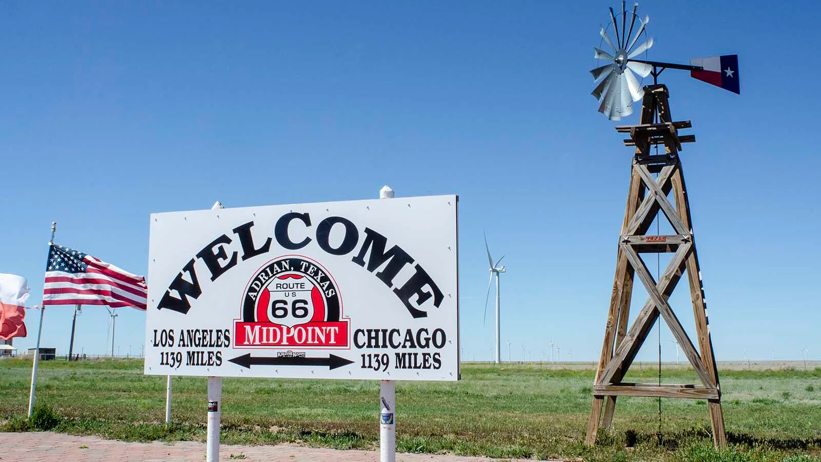Adrian, Texas, marks the midpoint of Route 66.