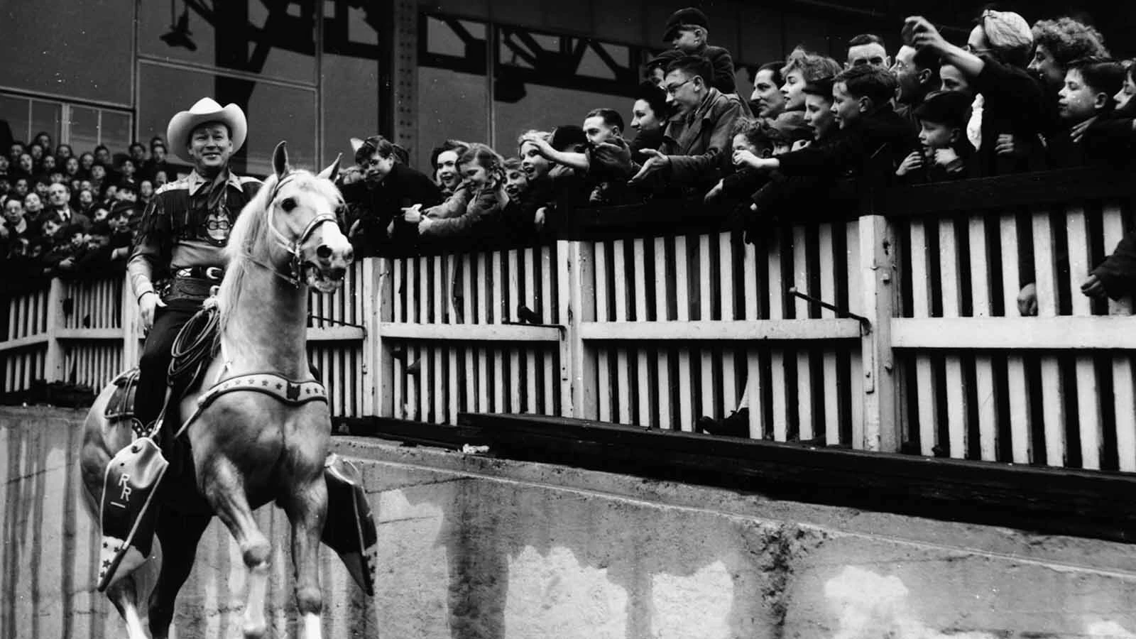 Roy Rogers on Trigger, a horse trained by Glenn Randall Sr.