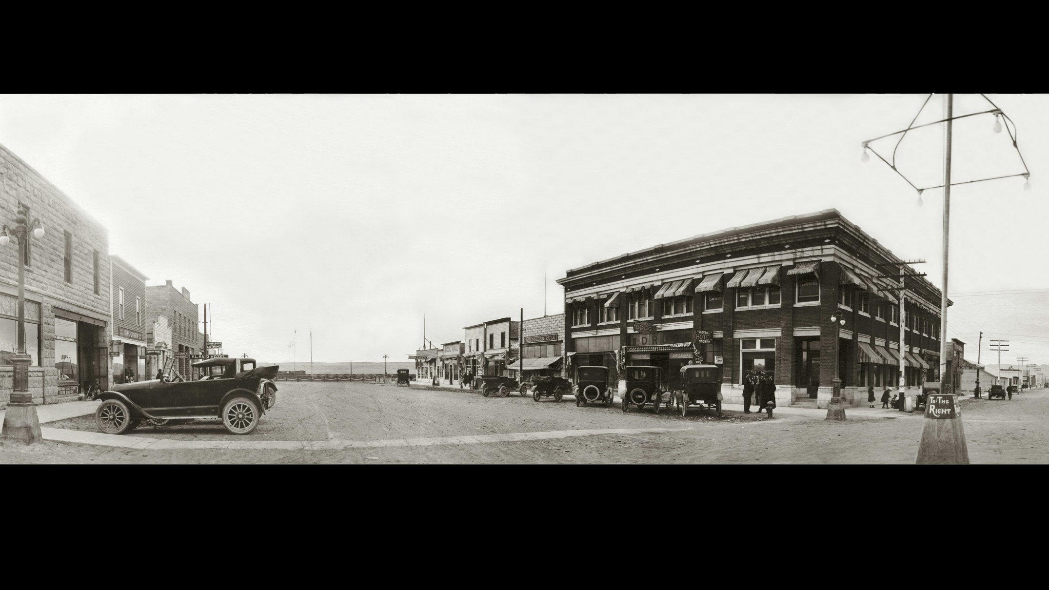 When Prohibition began in 1919, Joe Carey made bank-funded runs to Canada to “import liquor” for the good citizens of Greybull. He did so well that he was able to buy several businesses, including the Greybull Hotel, and retired from the “importing business” in 1923 to marry and raise his family.