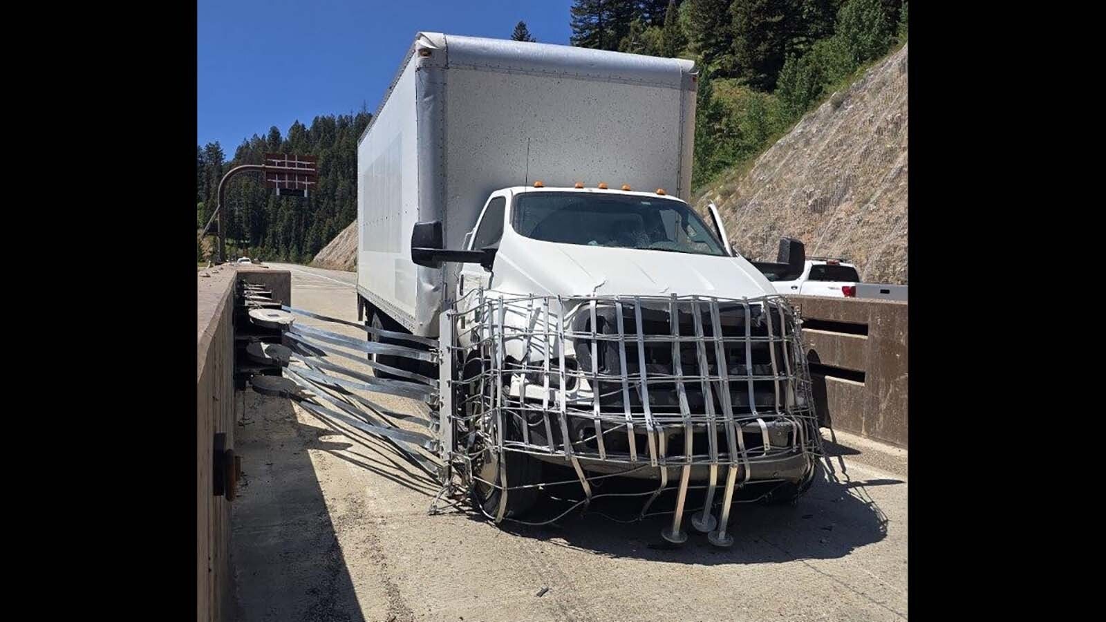 A box truck lost its brakes on Thursday and was saved by the “catchnet” vehicle arrestor system installed on Teton Pass, one of two in the state.