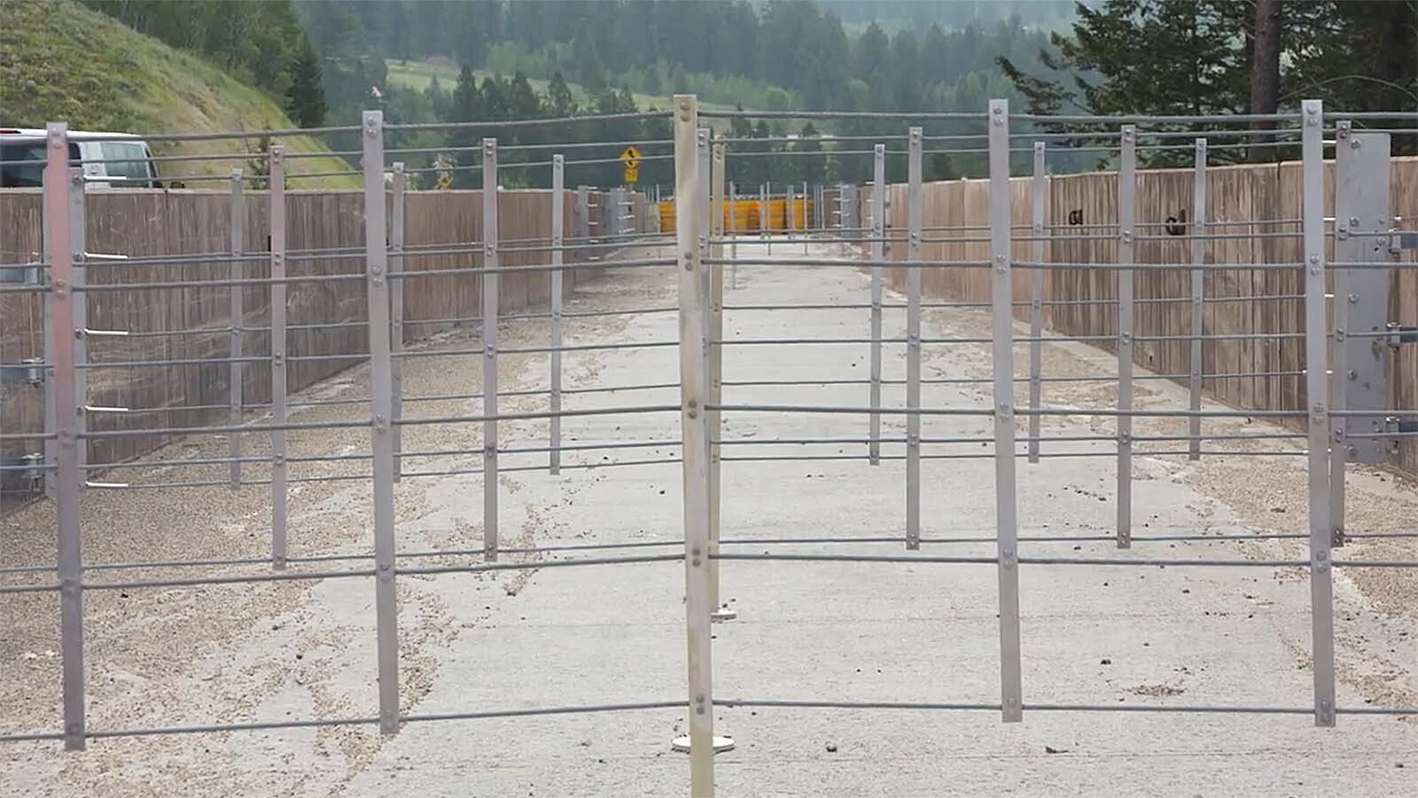 The "catchnet" vehicle arrestor system on Teton Pass is one of two in Wyoming. It uses a series of nets to slow and stop runaway trucks and cars. It's been tested successfully with a fully-loaded dump truck hitting the nets at 60 mph.