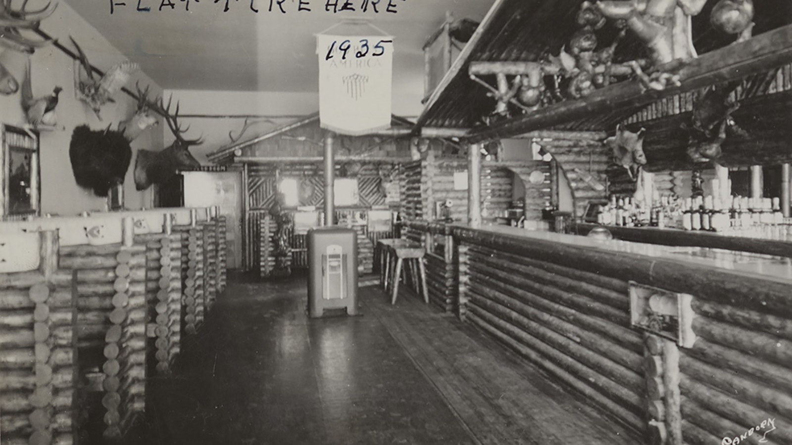 This 1935 photo of the Rustic Pine about sums it up — broke down had a beer and fell in love.