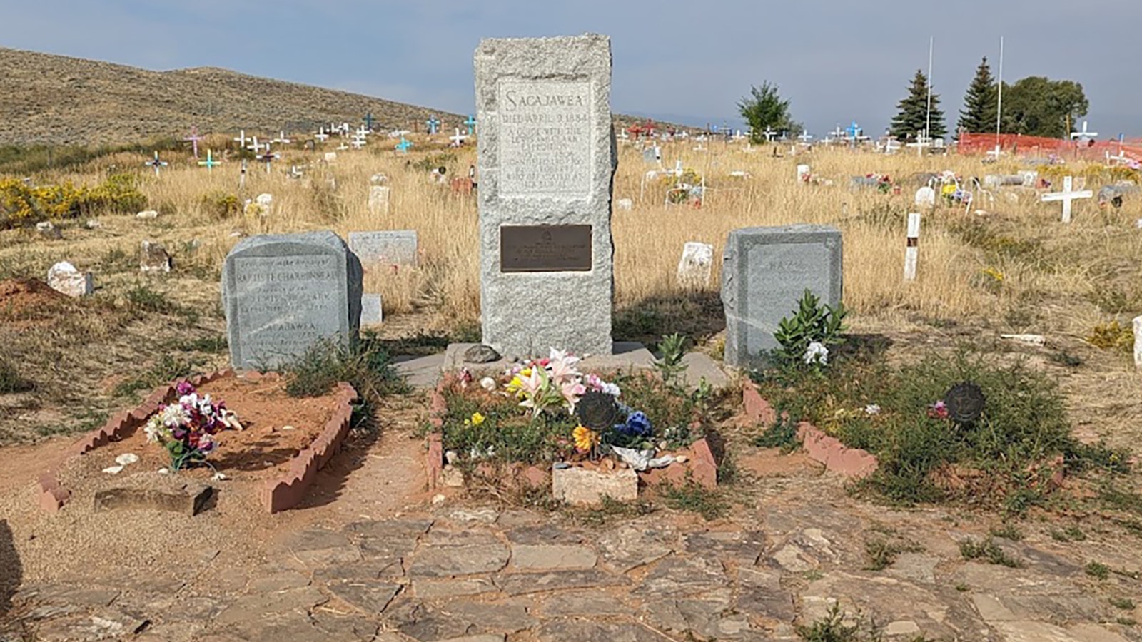 Sacajawea's grave at Fort Washakie, Wyoming.