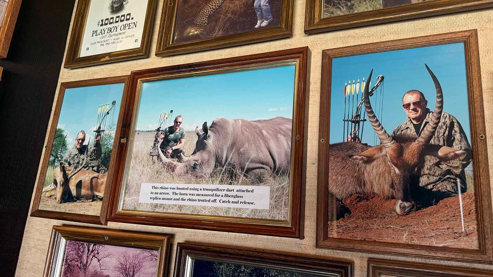 Jim Mills of Thermopolis spent a lifetime as a big game hunter and many of his hunting adventures are on display at the Safari Club in the Hot Springs State Park. His extensive taxidermy collection will be packed up next week to be taken to auction. The photos will remain with the family who say it is a bittersweet end to their father’s legacy and for Thermopolis.