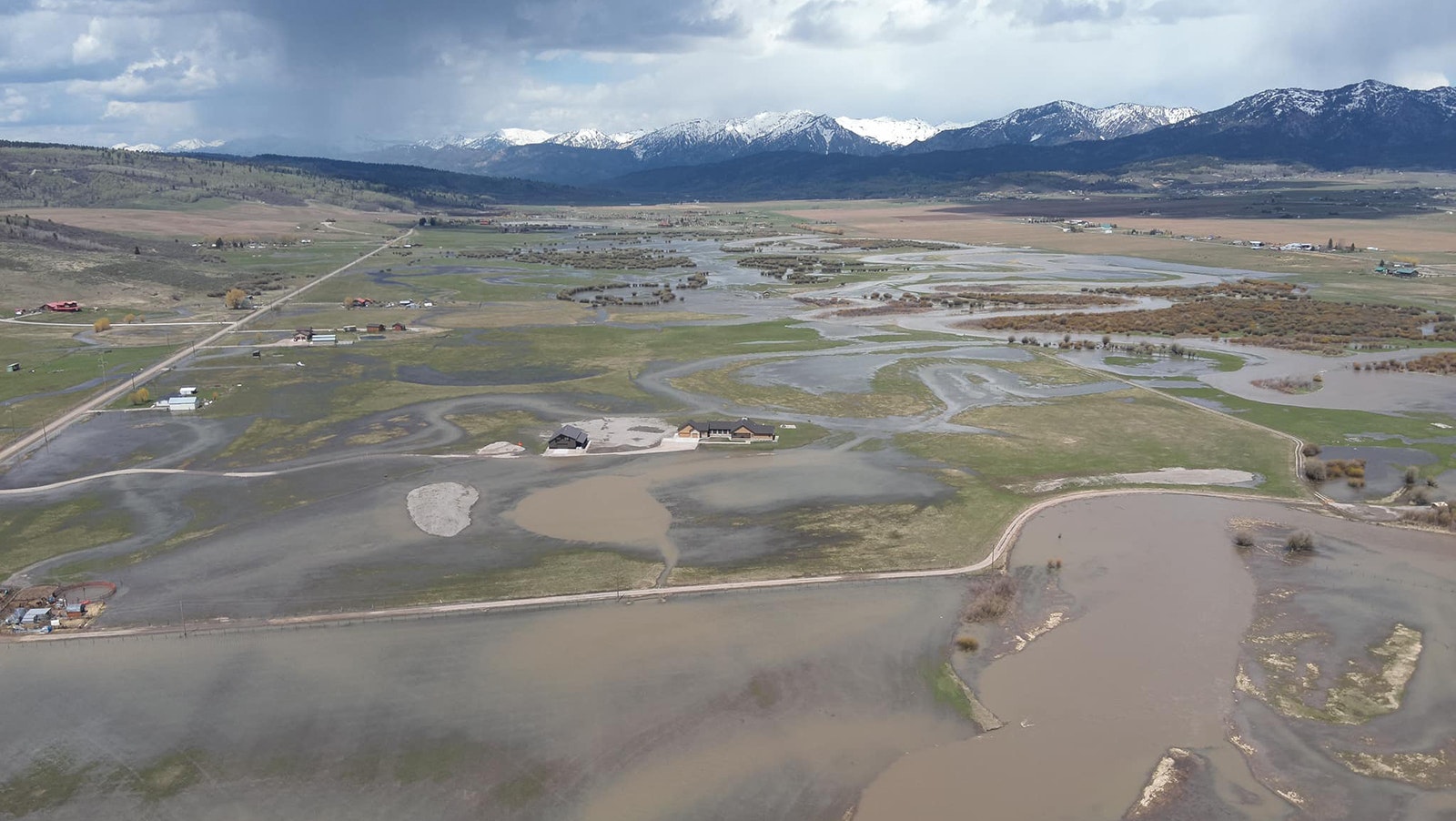 The Salt River in Lincoln County has spilled over its banks. As this past winter's huge snowpack melts, most of southwestern Wyoming is on alert for flooding.
