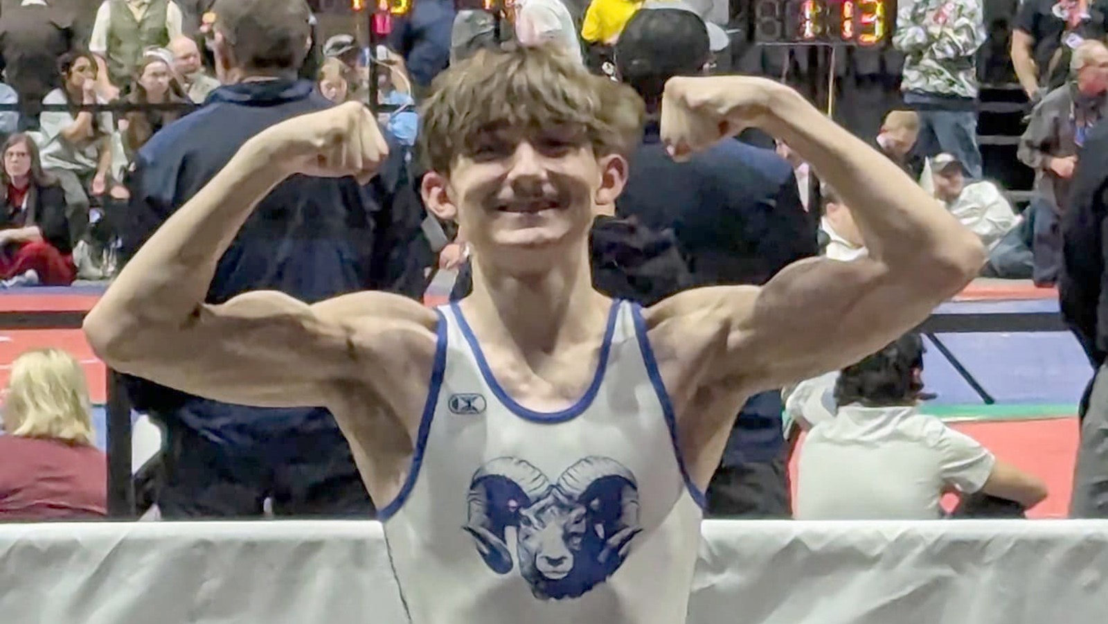 Sammie Cyrus, a senior double-amputee wrestler from Dubois High School, capped his career as a state champion. Cyrus won the Class 2A 106-pound division during this past weekend at the state tournament in Casper.