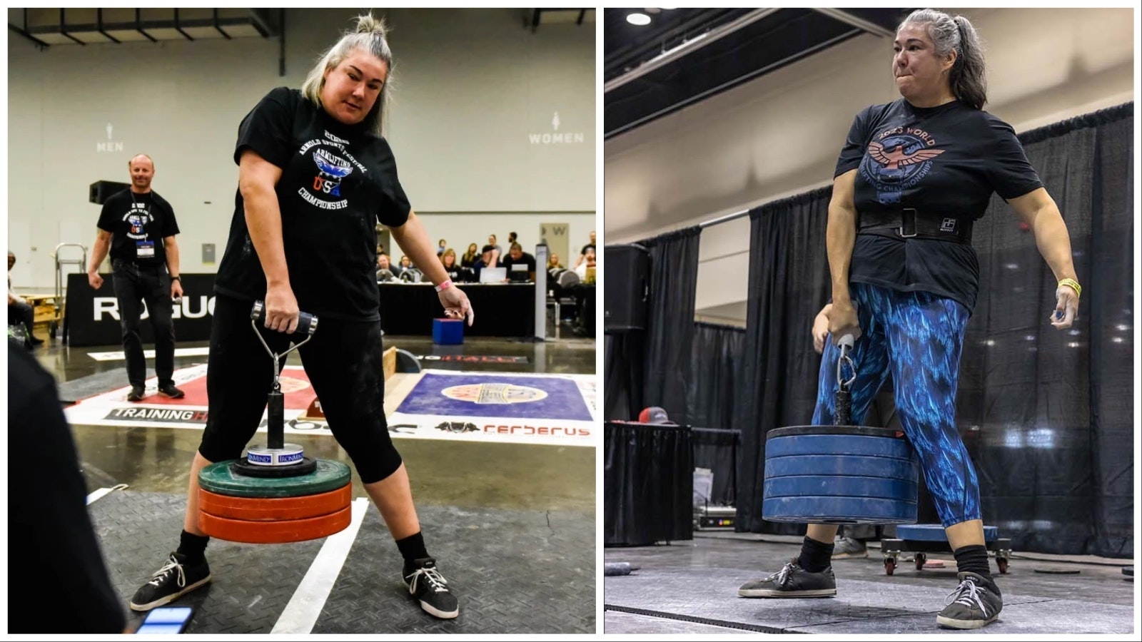 Glenrock's Sarah Chappelow competes in grip competitions. At left, she's lifting in the 2022 Arnold Sports Festival while at right was earlier this month at the 2023 Grip Wars in Sweden, where she placed third overall.