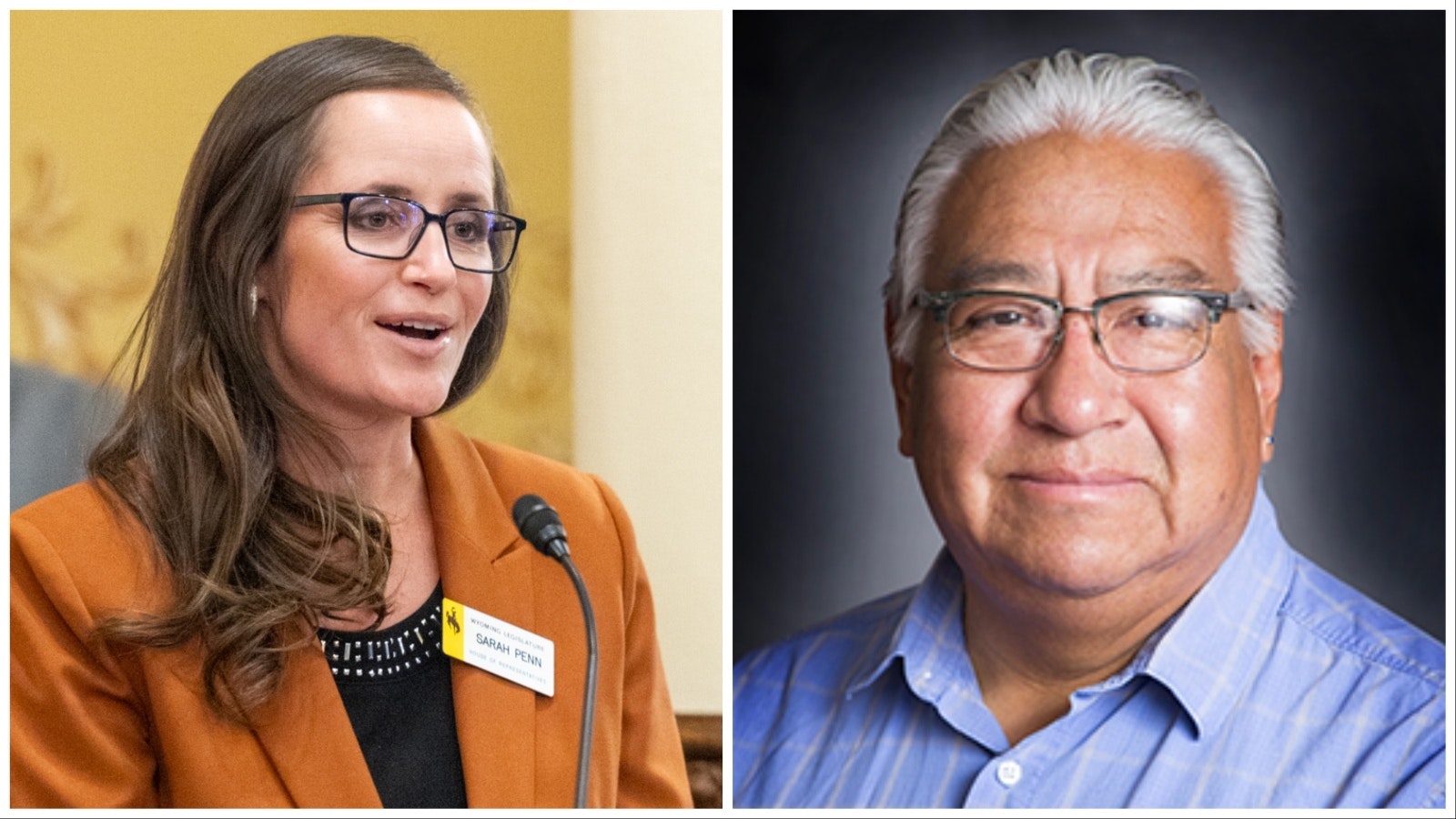 Ivan Posey of Fort Washakie, right, has announced he's running for the Wyoming Legislature for the House seat held by Rep. Sarah Penn, left.
