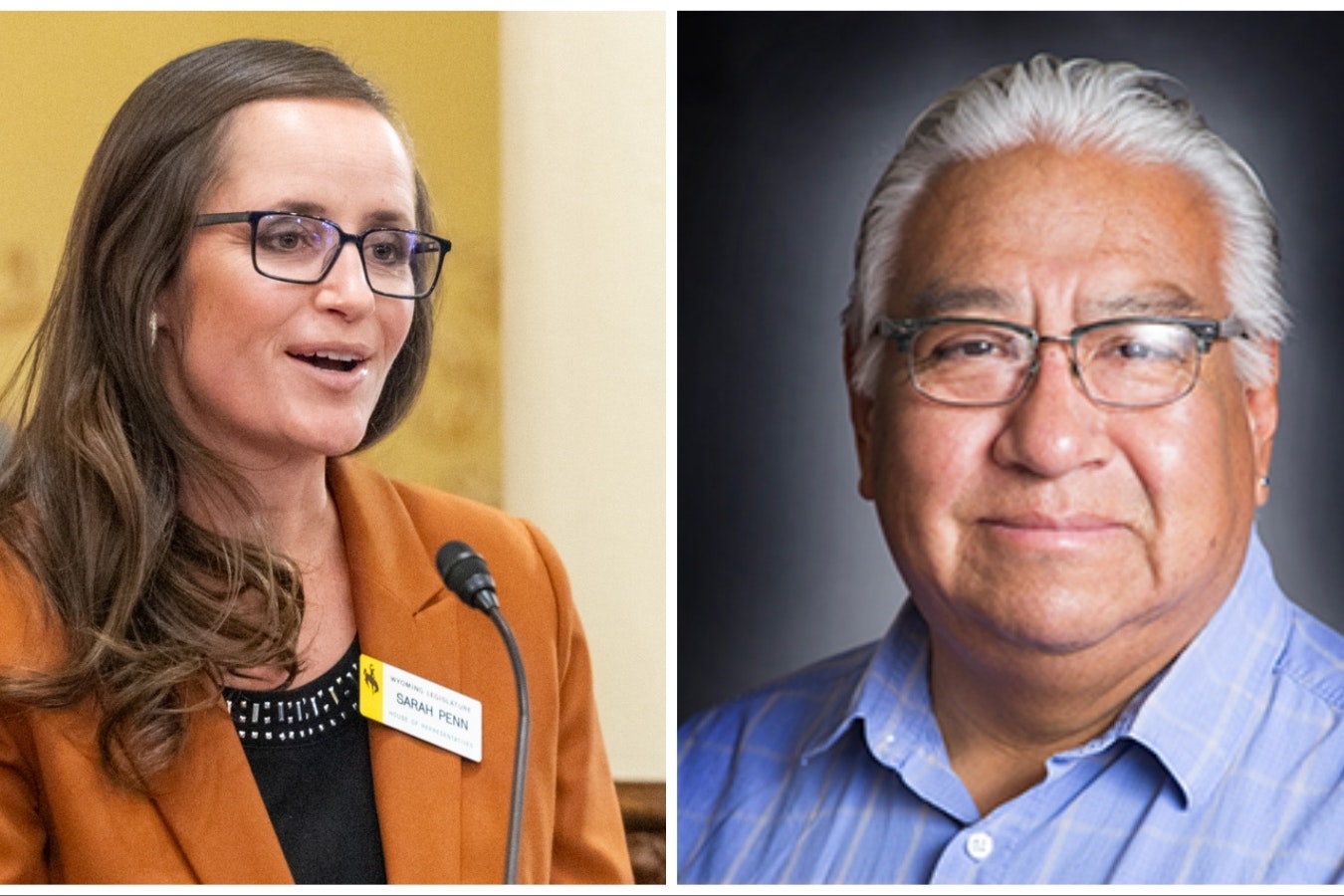 Ivan Posey of Fort Washakie, right, has announced he's running for the Wyoming Legislature for the House seat held by Rep. Sarah Penn, left.